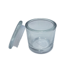 Glas-Kerzenglas mit Dicker Wand &amp; Glasdeckel &ndash; 200 ml