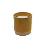 Bougie en C&eacute;ramique Ocre Jaune &ndash; Rechargeable en Cire de Colza
