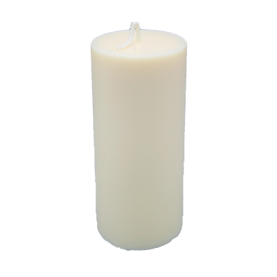 Ronde Stompkaars 6,5 &times; 15 cm &ndash; Elegante Handgemaakte Kaars van 100% Koolzaadwas