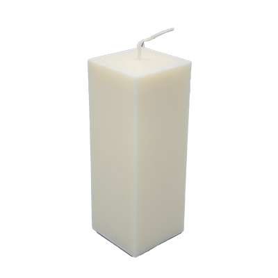 Vierkante koolzaad stompkaars 15 cm