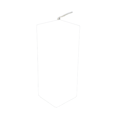 Vierkante koolzaad stompkaars 15 cm