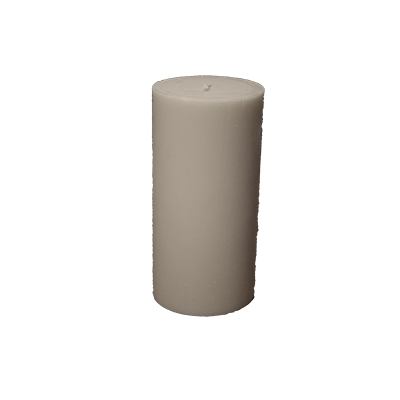 Ecologische Stompkaars &ndash; Koolzaadwas &ndash; 8 &times; 15 cm