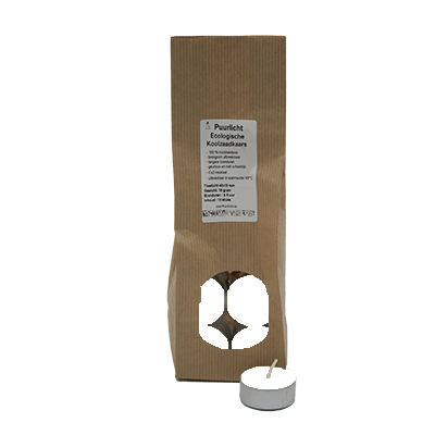 Koolzaad theelichtjes aluminiumcupjes 8 uur 25 stuks