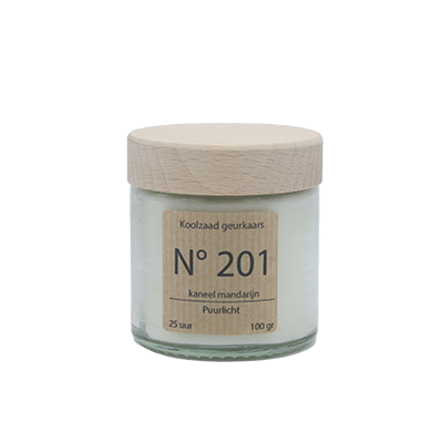 Small Eco Scented Candle 120 ml &ndash; Glass Jar with FSC Wooden Twist Lid