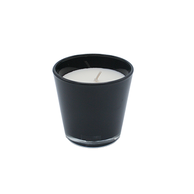 theelichtglaasje kaars zwart