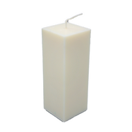 Vierkante koolzaad stompkaars 15 cm