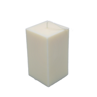 Ecologische Vierkante Stompkaars &ndash; Koolzaadwas &ndash; 5 &times; 10 cm