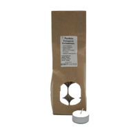 Koolzaad theelichtjes aluminiumcupjes 8 uur 25 stuks
