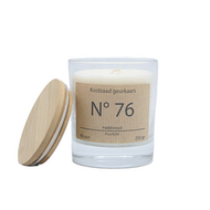 Grande Bougie Parfum&eacute;e &Eacute;cologique en Verre avec Couvercle Bambou &ndash; 40h Dur&eacute;e de Combustion