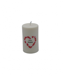 Ecological rapeseed mothersday pillar candle o love mama